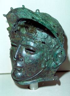 Cavalry sports helmet, Roman Britain, late 1st or early 2nd century