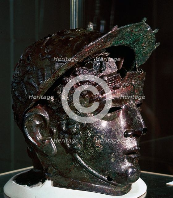 Cavalry sports helmet, Roman Britain, late 1st or early 2nd century. Artist: Unknown