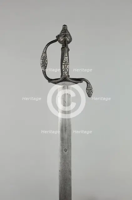Cavalry Sword with Calendar Blade, Germany, mid-17th century. Creator: Unknown.