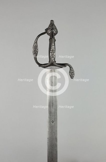 Cavalry Sword with Calendar Blade, Germany, mid-17th century. Creator: Unknown.