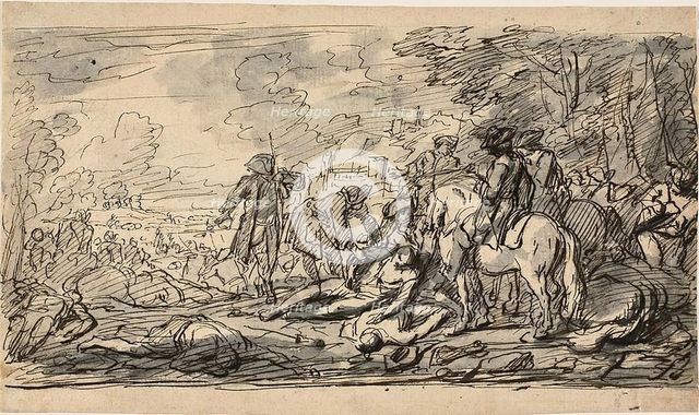 Cavalry Surveying the Wounded, n.d. Creators: Charles Parrocel, Joseph Francois Parrocel.