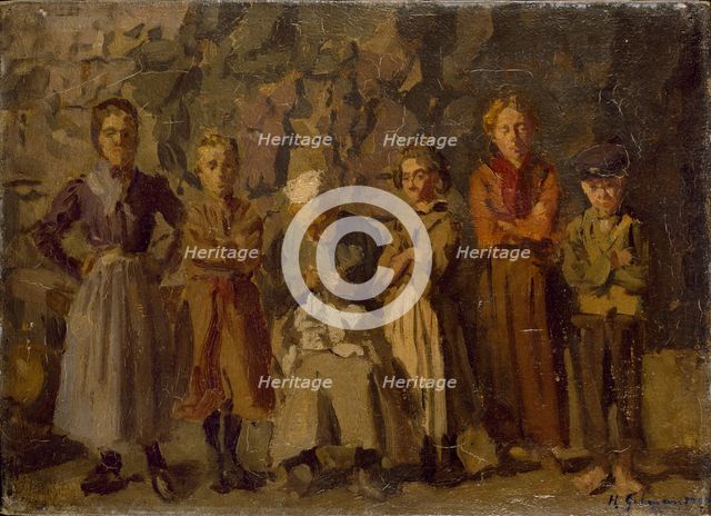 Cave Dwellers, Dieppe, 1907. Artist: Harold Gilman.