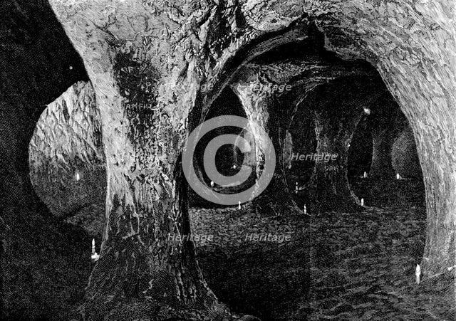 Caves at Hastings: the Crypt, 1895. Creator: Unknown.