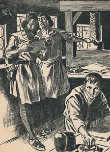 Caxton in his Printing Shop c1907