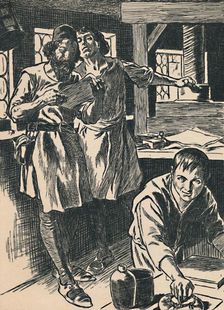 Caxton in his Printing Shop c1907