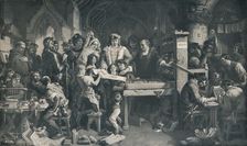 Caxton Showing the First Specimen of his Printing to King Edward IV c1858, (1911). Artist: Daniel Maclise