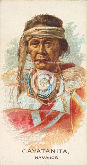 Cayatanita, Navajos, from the American Indian Chiefs series (N2) for Allen & Ginter Cigare..., 1888. Creator: Allen & Ginter.