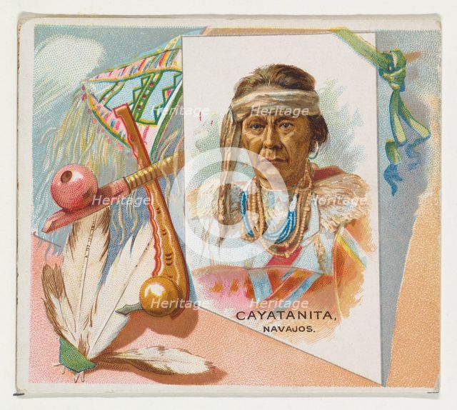Cayatanita, Navajos, from the American Indian Chiefs series (N36) for Allen & Ginter Cigar..., 1888. Creator: Allen & Ginter.
