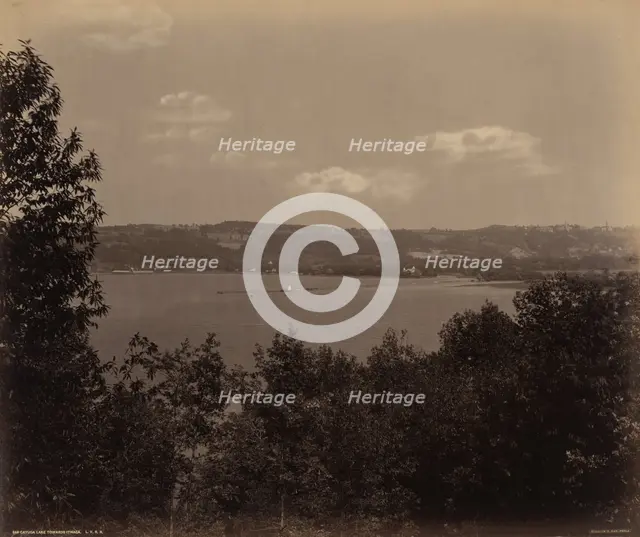 Cayuga Lake Toward Ithaca, c. 1895. Creator: William H Rau.