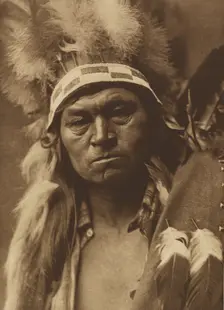 Cayuse Warrior, 1910. Creator: Edward Sheriff Curtis