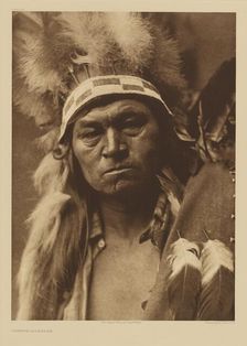 Cayuse Warrior, 1910. Creator: Edward Sheriff Curtis
