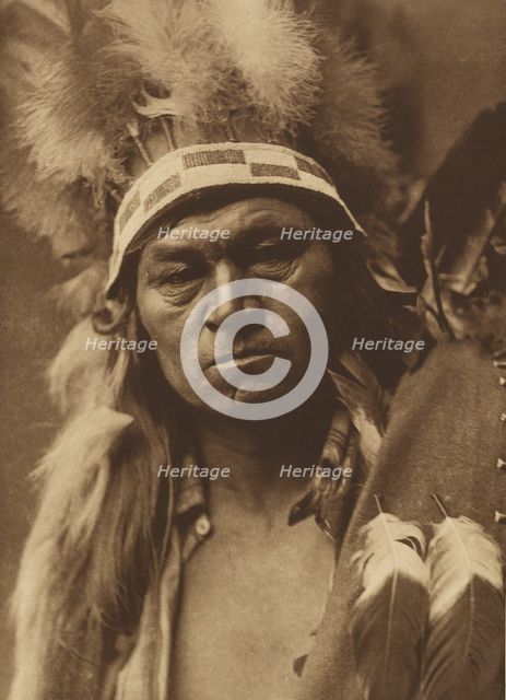 Cayuse Warrior, 1910. Creator: Edward Sheriff Curtis.