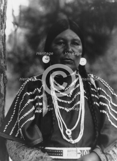 Cayuse woman, c1910. Creator: Edward Sheriff Curtis.
