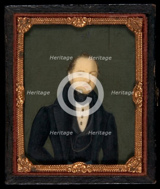 Caballero desconocido con bigote, 19th century. Creator: Unknown.
