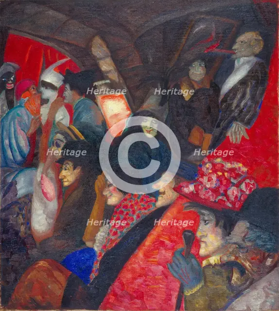 Cabaret Black Cat, 1913. Artist: Grigoriev, Boris Dmitryevich (1886-1939)