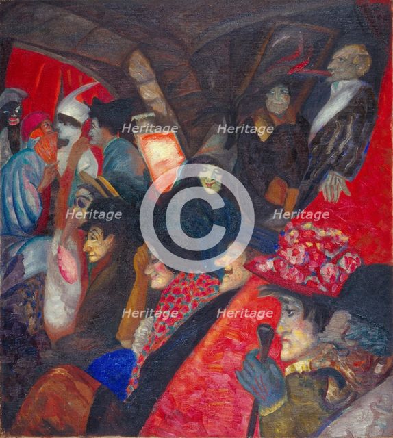 Cabaret Black Cat, 1913. Artist: Grigoriev, Boris Dmitryevich (1886-1939)