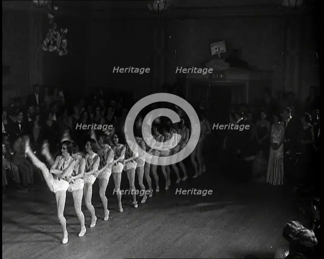 Cabaret Dancers dancing in a Line, 1930s. Creator: British Pathe Ltd.
