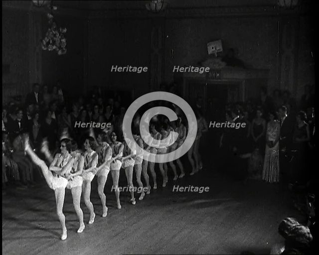 Cabaret Dancers dancing in a Line, 1930s. Creator: British Pathe Ltd.