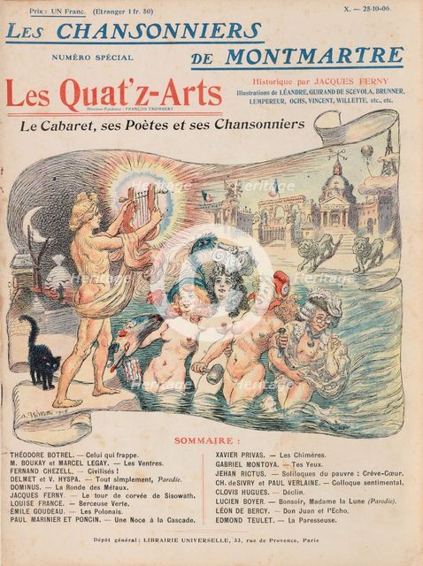 Cabaret des Quat'z'Arts, 1906. Creator: Willette, Adolphe (1857-1926).