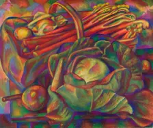 Cabbage and Rhubarb (Savoy Green) 1929 (1930). Artist: Mark Gertler