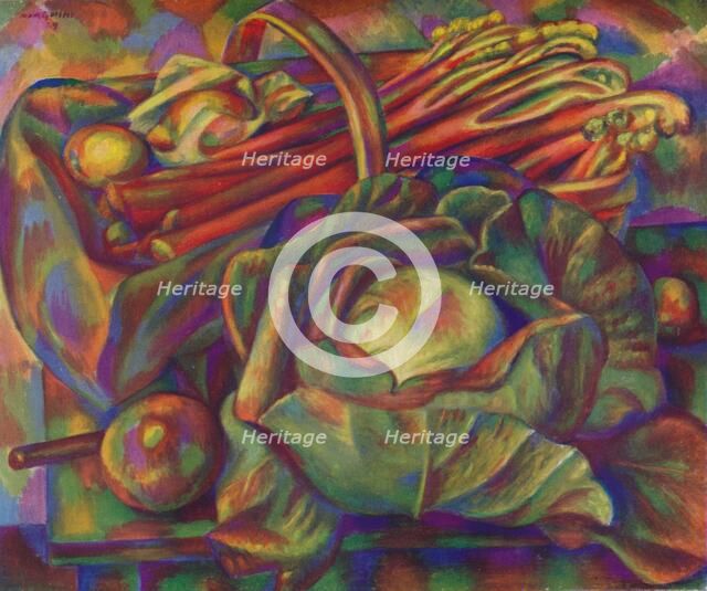 'Cabbage and Rhubarb (Savoy Green)', 1929 (1930). Artist: Mark Gertler.