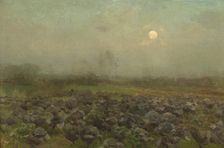 Cabbage Field by Moonlight, c1870-1890. Creator: Florent Crabeels