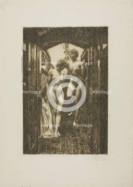 Cabin, 1917. Creator: Anders Leonard Zorn.