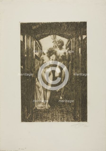 Cabin, 1917. Creator: Anders Leonard Zorn.