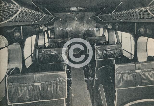 Cabin of a De Havilland DH86B biplane, c1934 (c1937). Artist: Unknown.