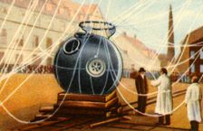 Cabin of Piccard's altitude research balloon, 1931, (1932). Creator: Unknown
