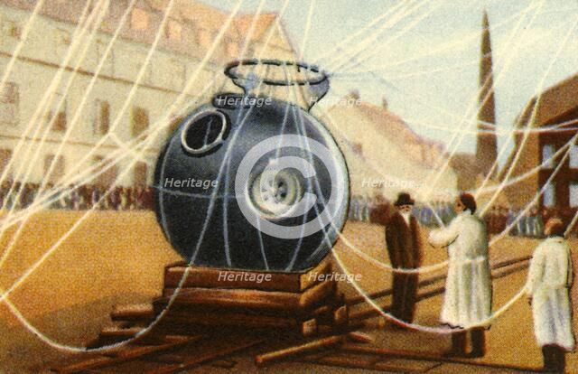 Cabin of Piccard's altitude research balloon, 1931, (1932). Creator: Unknown.