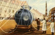 Cabin of Piccard's altitude research balloon, 1931, (1932). Creator: Unknown