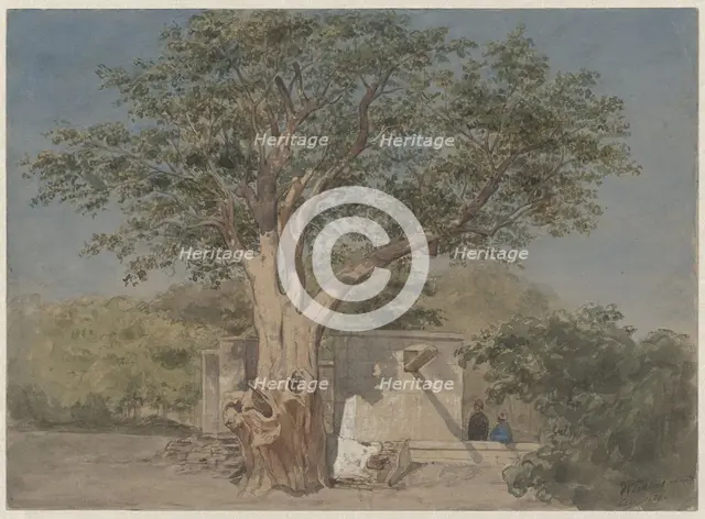 Cabin under a tree in Cairo, 1858. Creator: Willem de Famars Testas.
