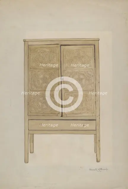 Cabinet, 1935/1942. Creator: Elmer R. Kottcamp.