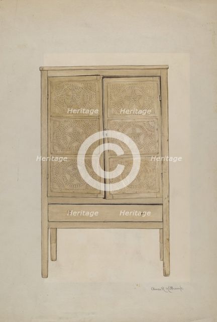 Cabinet, 1935/1942. Creator: Elmer R. Kottcamp.