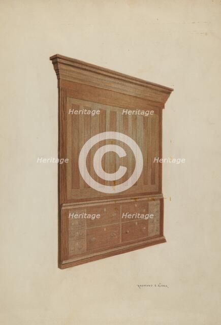 Cabinet, 1935/1942. Creator: Raymond E. Noble.