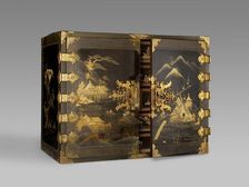 Cabinet with flowers and landscapes, 1640-1690