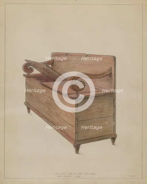 Cabinet, c. 1936. Creator: Franklin C. Moyan.