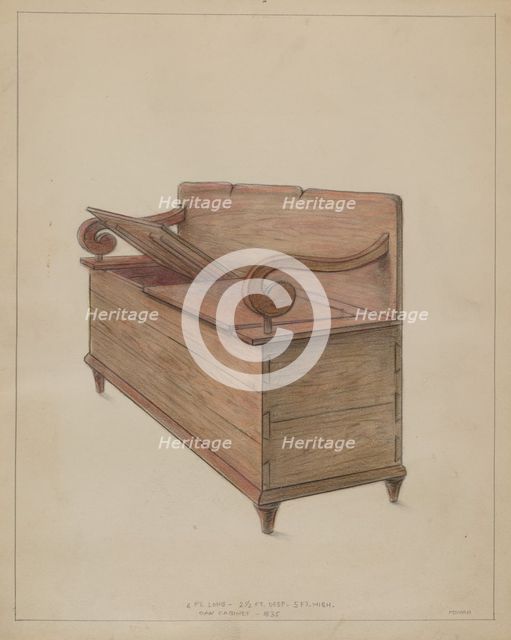 Cabinet, c. 1936. Creator: Franklin C. Moyan.