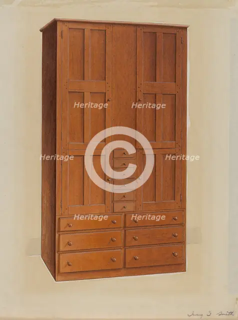 Cabinet, c. 1937. Creator: Irving I. Smith.