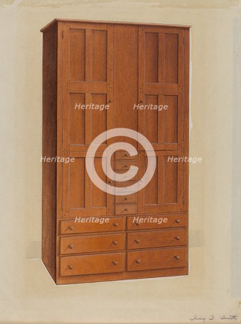 Cabinet, c. 1937. Creator: Irving I. Smith.