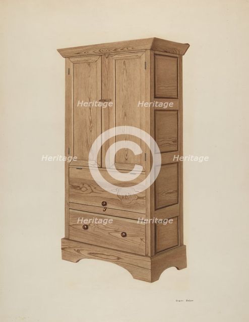 Cabinet, c. 1940. Creator: Grace Bolser.