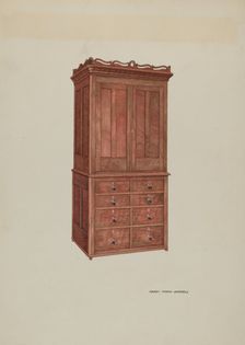 Cabinet, c. 1940. Creator: Harry Mann Waddell