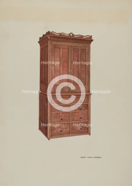 Cabinet, c. 1940. Creator: Harry Mann Waddell.