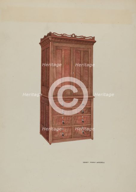 Cabinet, c. 1940. Creator: Harry Mann Waddell.