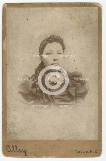 Cabinet card of an unidentified member of the Vass family, 1880-1917. Creator: Sidney Rufus Alley.