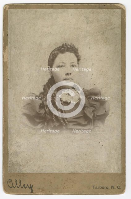 Cabinet card of an unidentified member of the Vass family, 1880-1917. Creator: Sidney Rufus Alley.