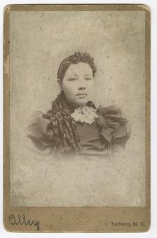 Cabinet card of an unidentified member of the Vass family, 1880-1917. Creator: Sidney Rufus Alley