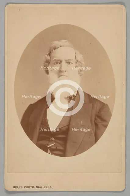 Cabinet card of Gideon Welles, 1860-1878. Creator: Mathew Brady.