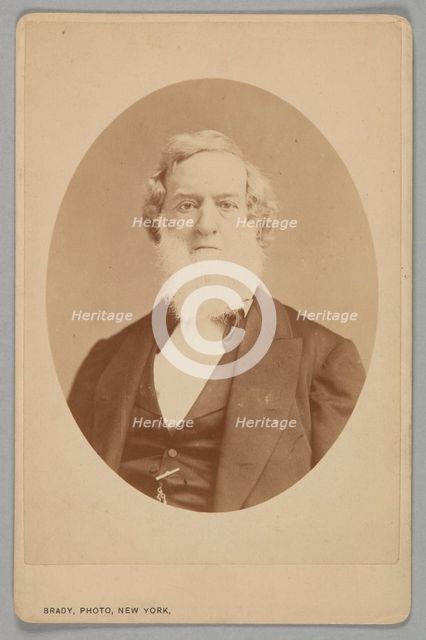 Cabinet card of Gideon Welles, 1860-1878. Creator: Mathew Brady.